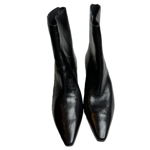 J. Crew Black Ankle Boots Kitten Heel - Picture 5 of 9